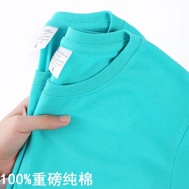 T-shirt Men Women Tops Summer 100% Cotton