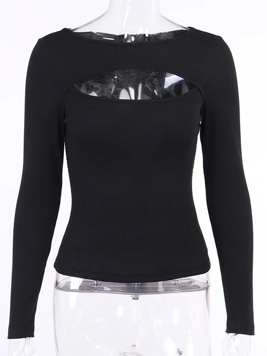 Women's long sleeve knitted t-shirt